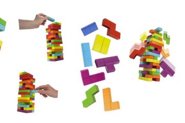 Jenga Tetris stock photo