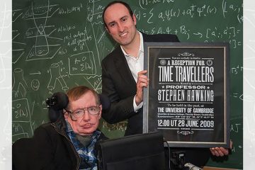 Professor Stephen Hawking and Peter Dean of Kite Print